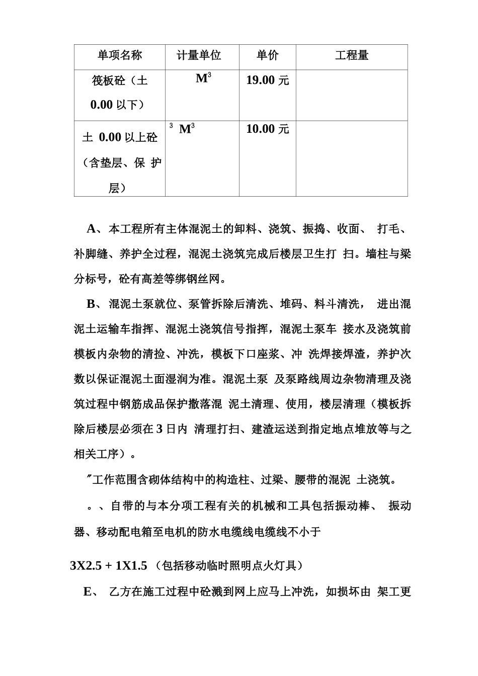 混凝土工程劳务分包合同_第3页