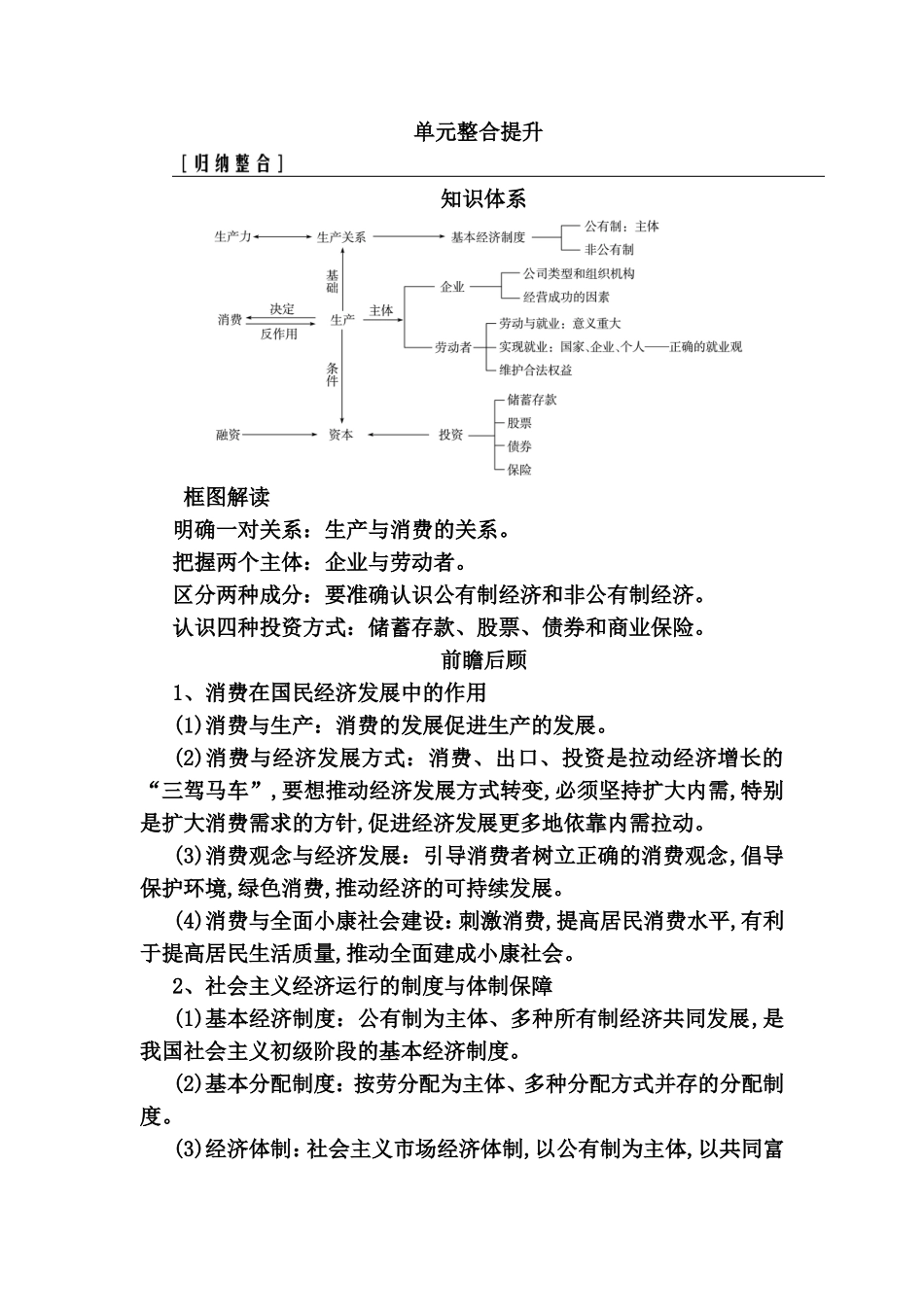 单元整合提升测试练习题  生产力与生产关系_第1页
