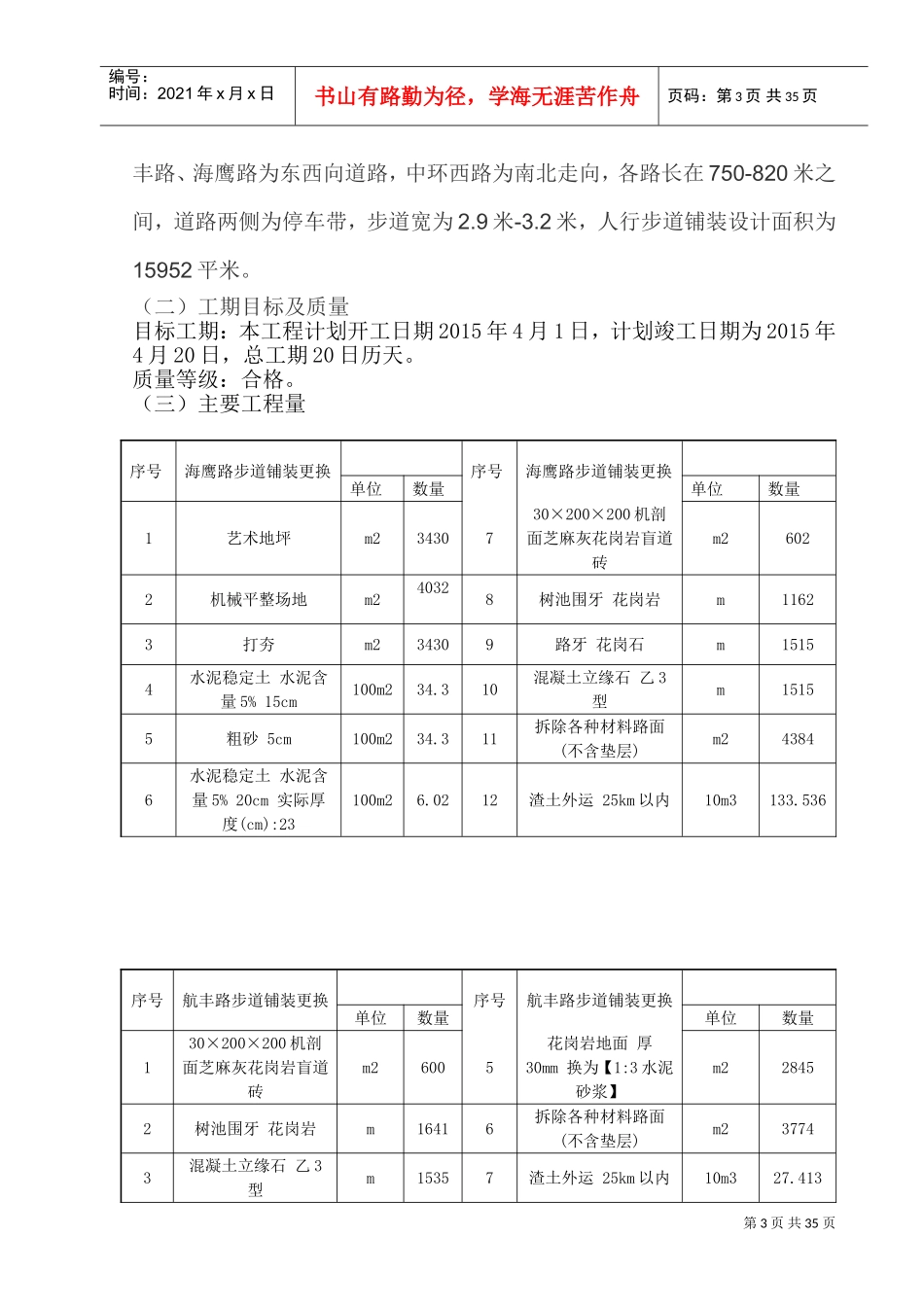 人行道道施工组织设计(DOC35页)_第3页