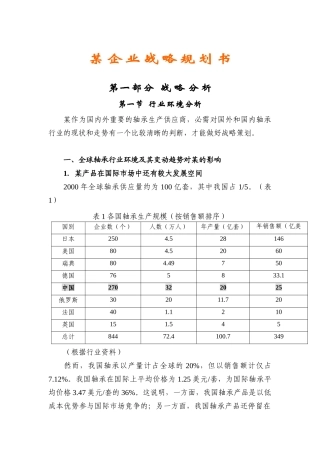 企业战略规划书