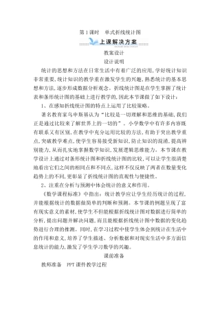 第1课时　单式折线统计图  测试题