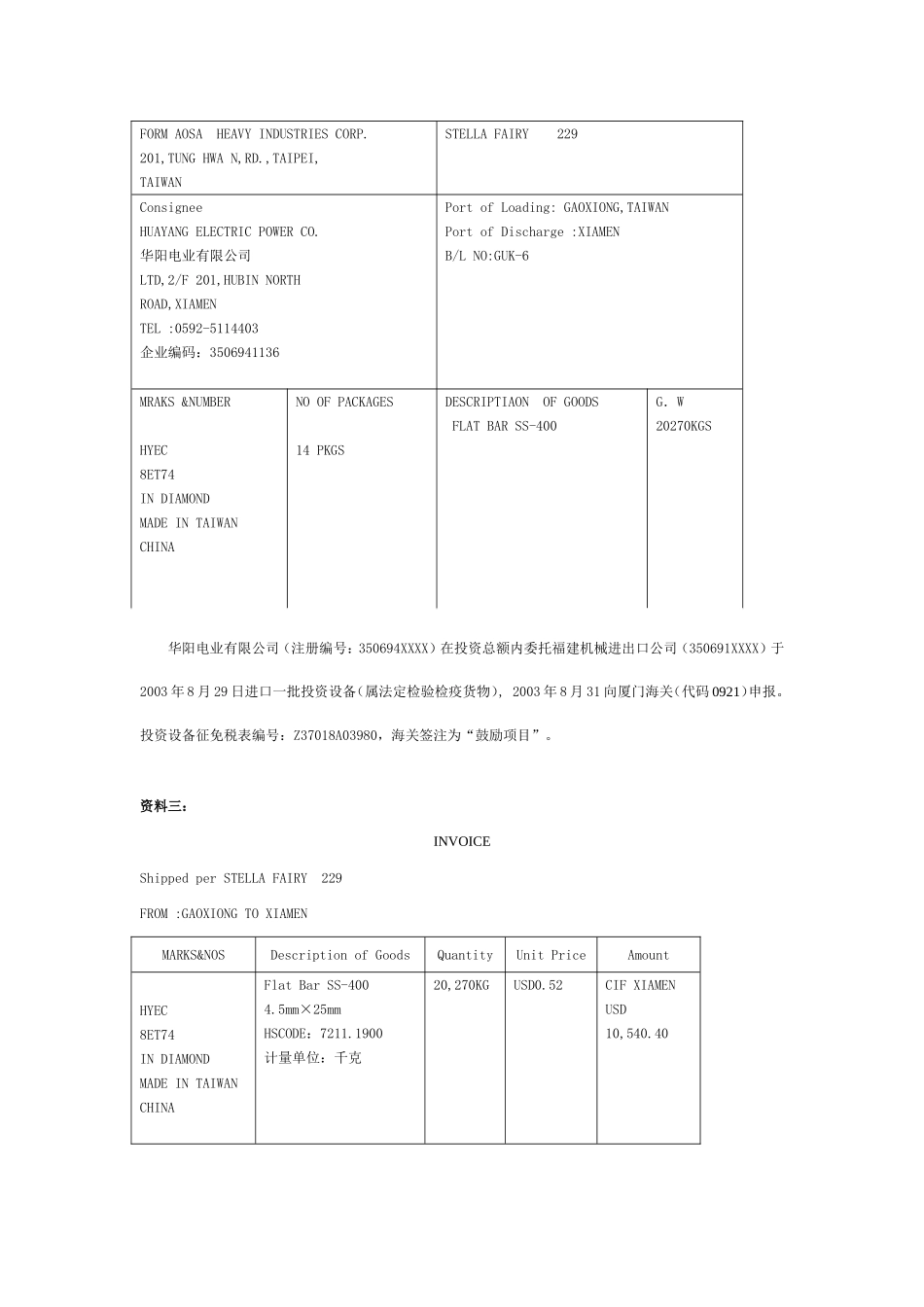 报关员考试报关单填制与查错习题_第2页