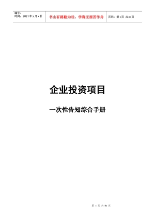 企业投资项目
