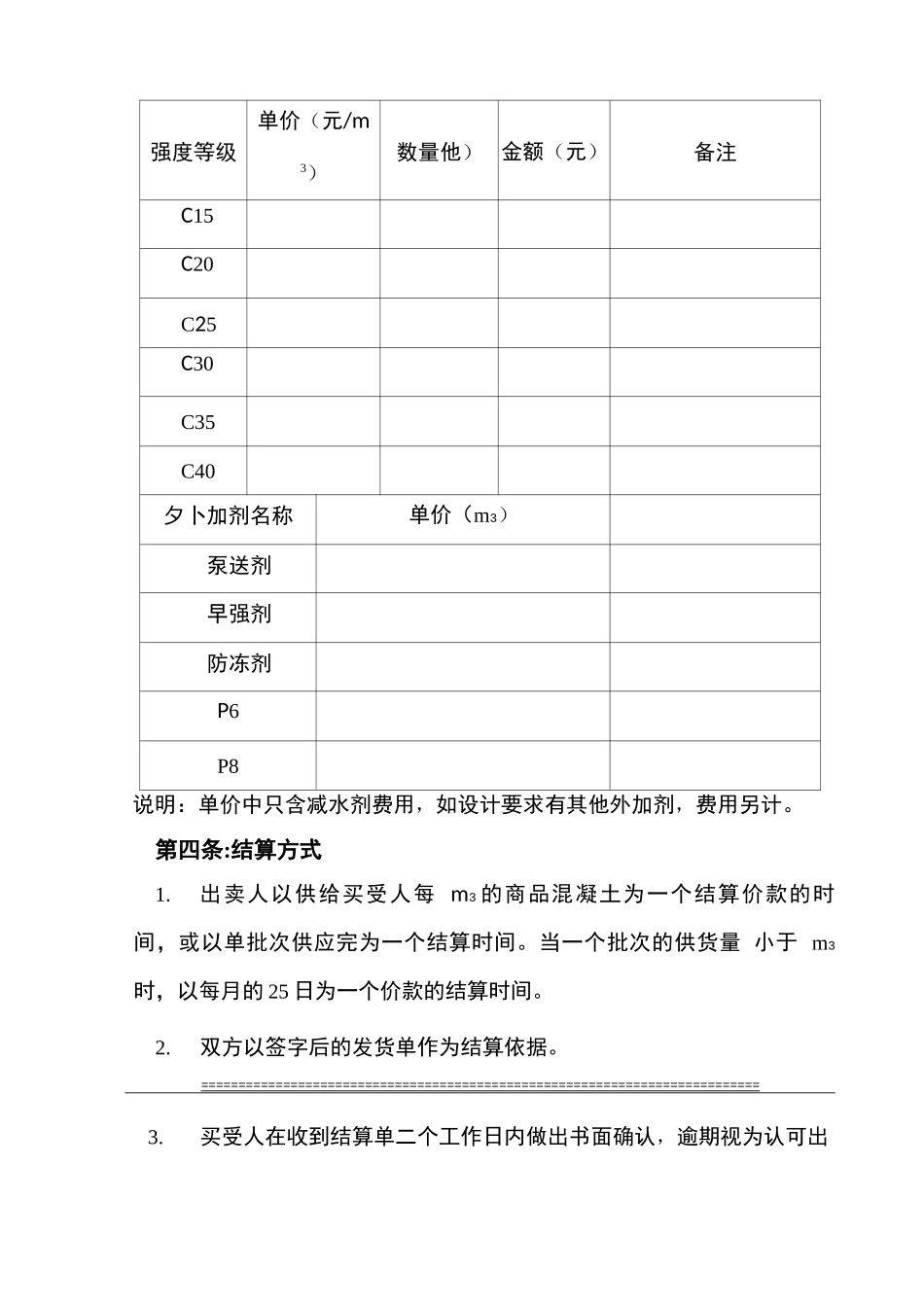 商品混凝土买卖合同版_第3页