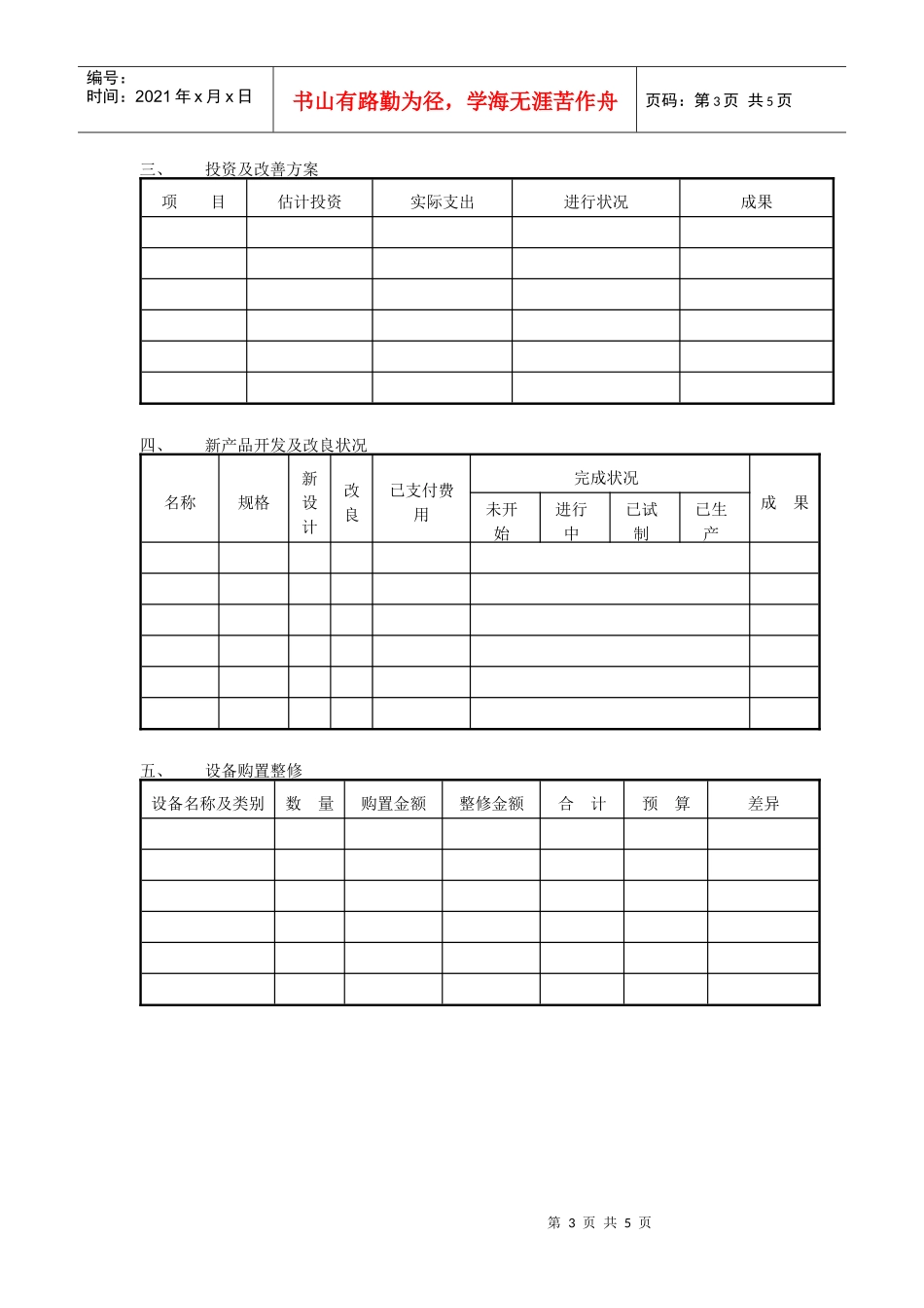 企业年度报告模板_第3页