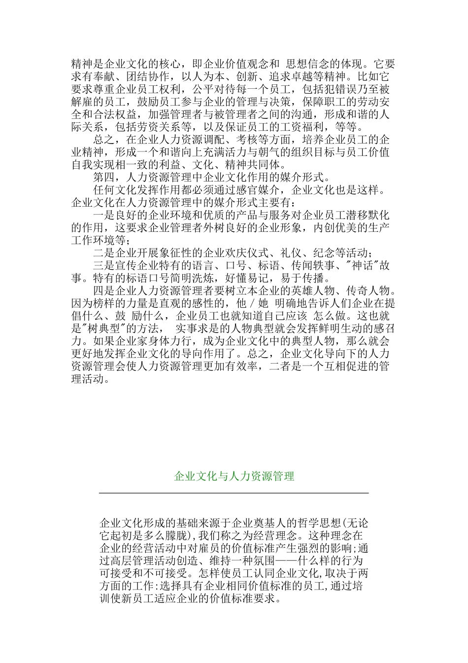 企业文化与人力资源（DOC24页）_第2页