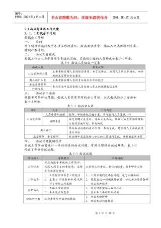 人力资源管理面试操作手册(DOC 31页)