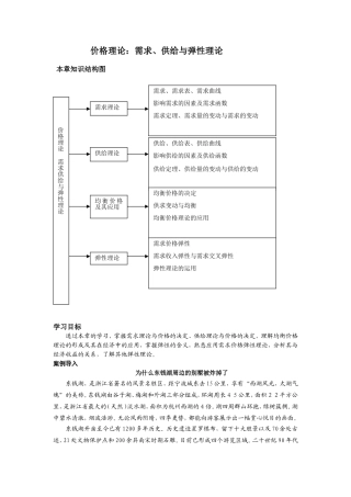 价格理论：需求、供给与弹性理论知识点梳理汇总