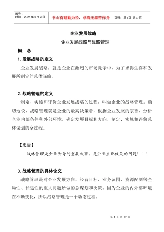 企业发展战略(1)