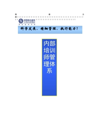 企业内部培训师管理体系(sky)