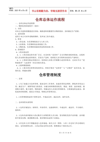 仓库管理流程