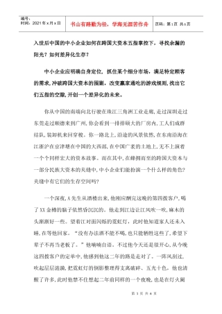 企业如何差异化生存