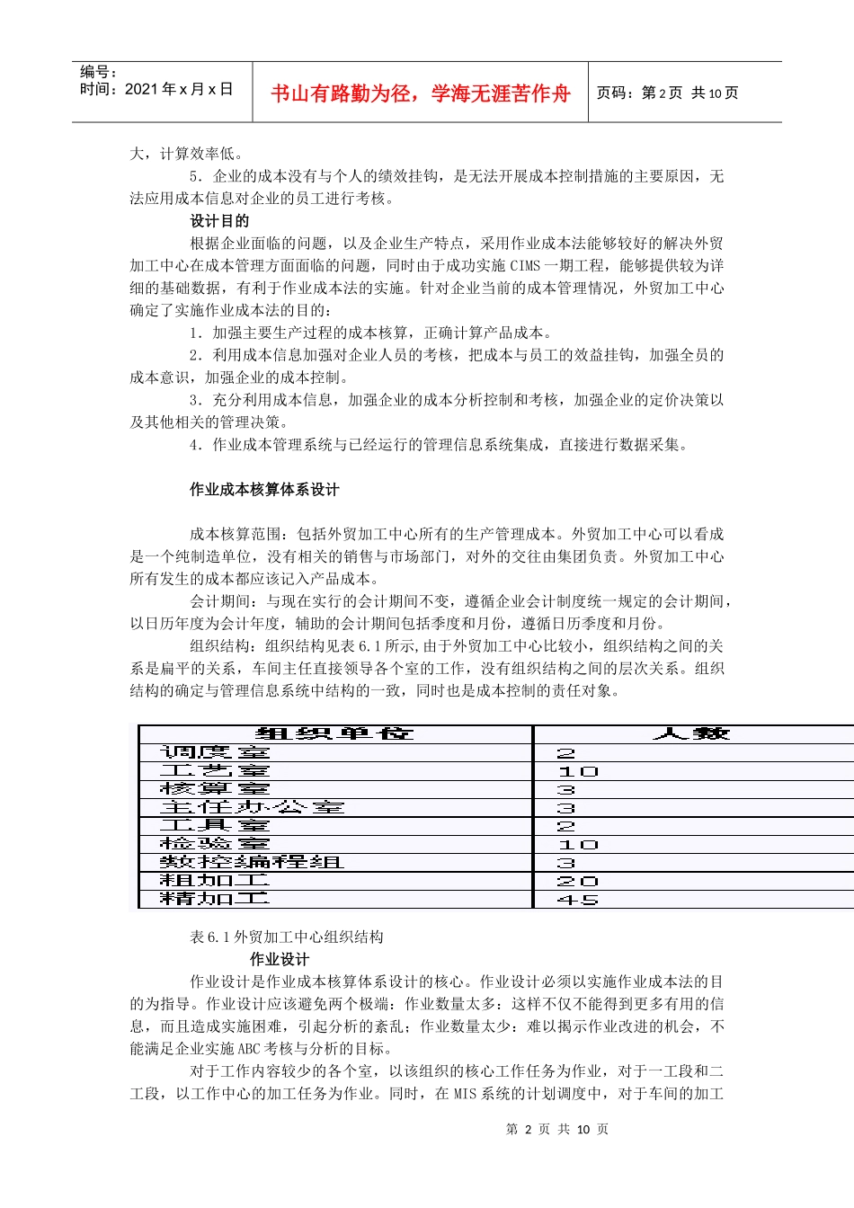企业作业成本核算的设计案例_第2页