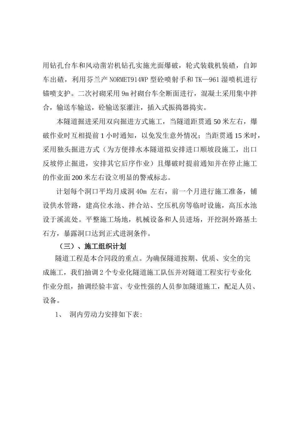 云南某公路隧道施工组织设计_第3页