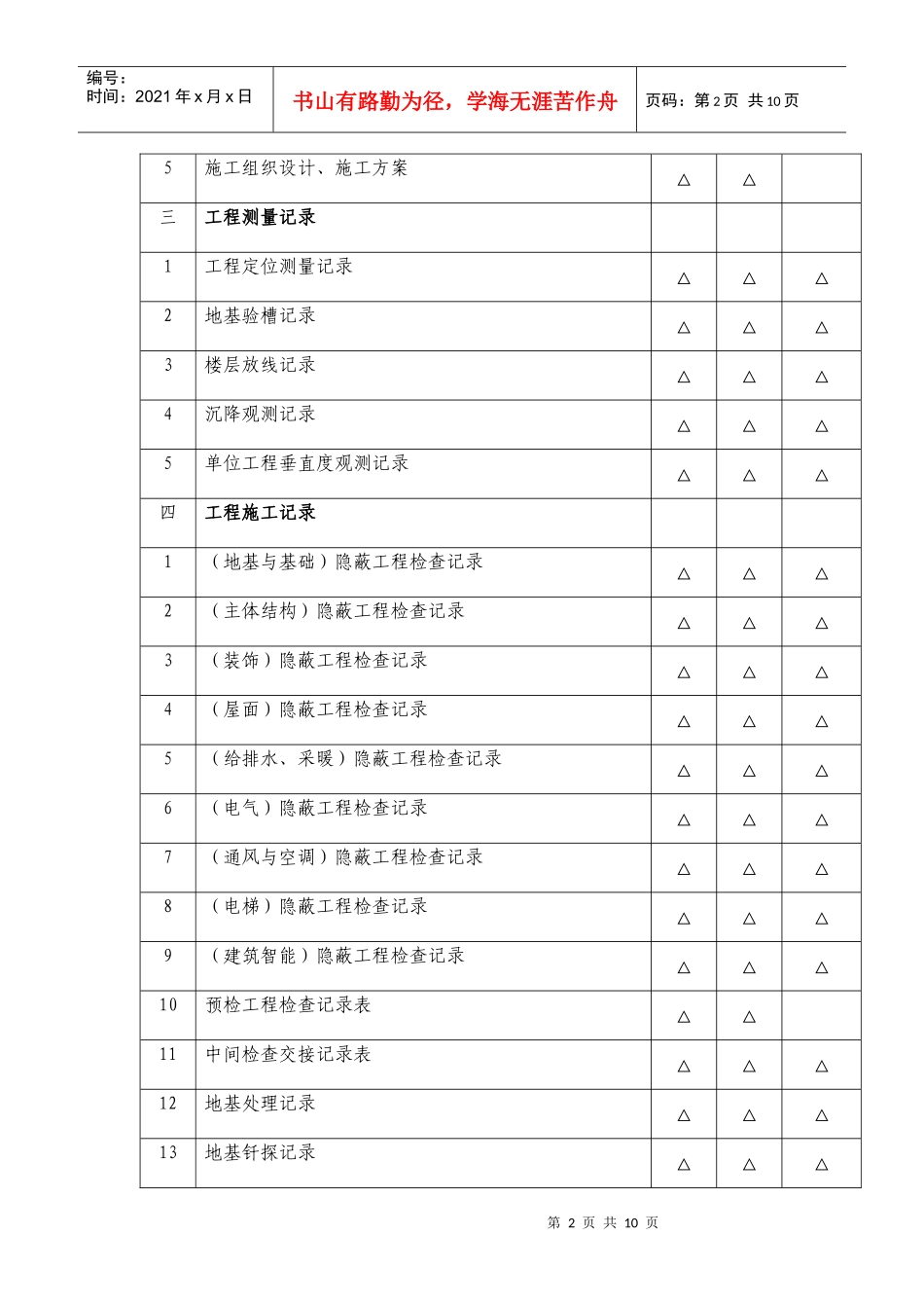 主体工程资料顺序_第2页