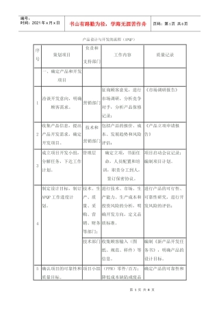 产品设计与开发的流程