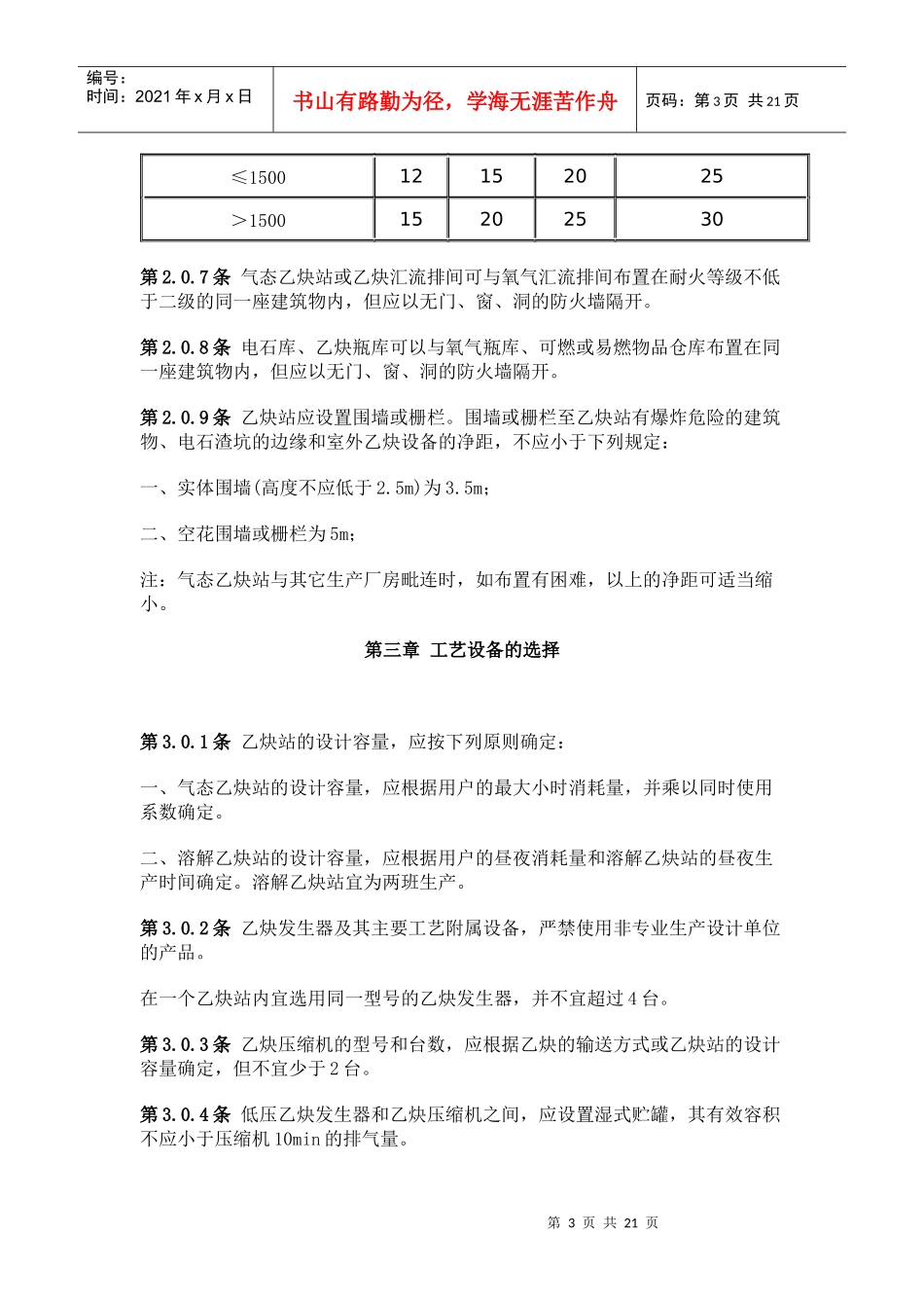 乙炔站设计规范标准_第3页