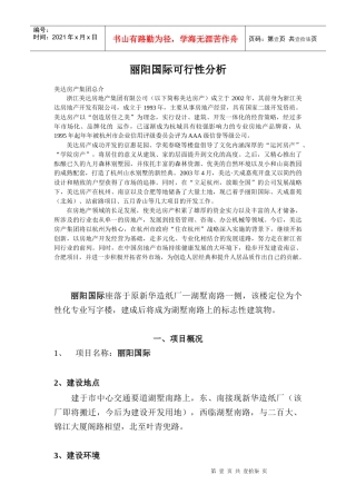 丽阳国际可行性分析