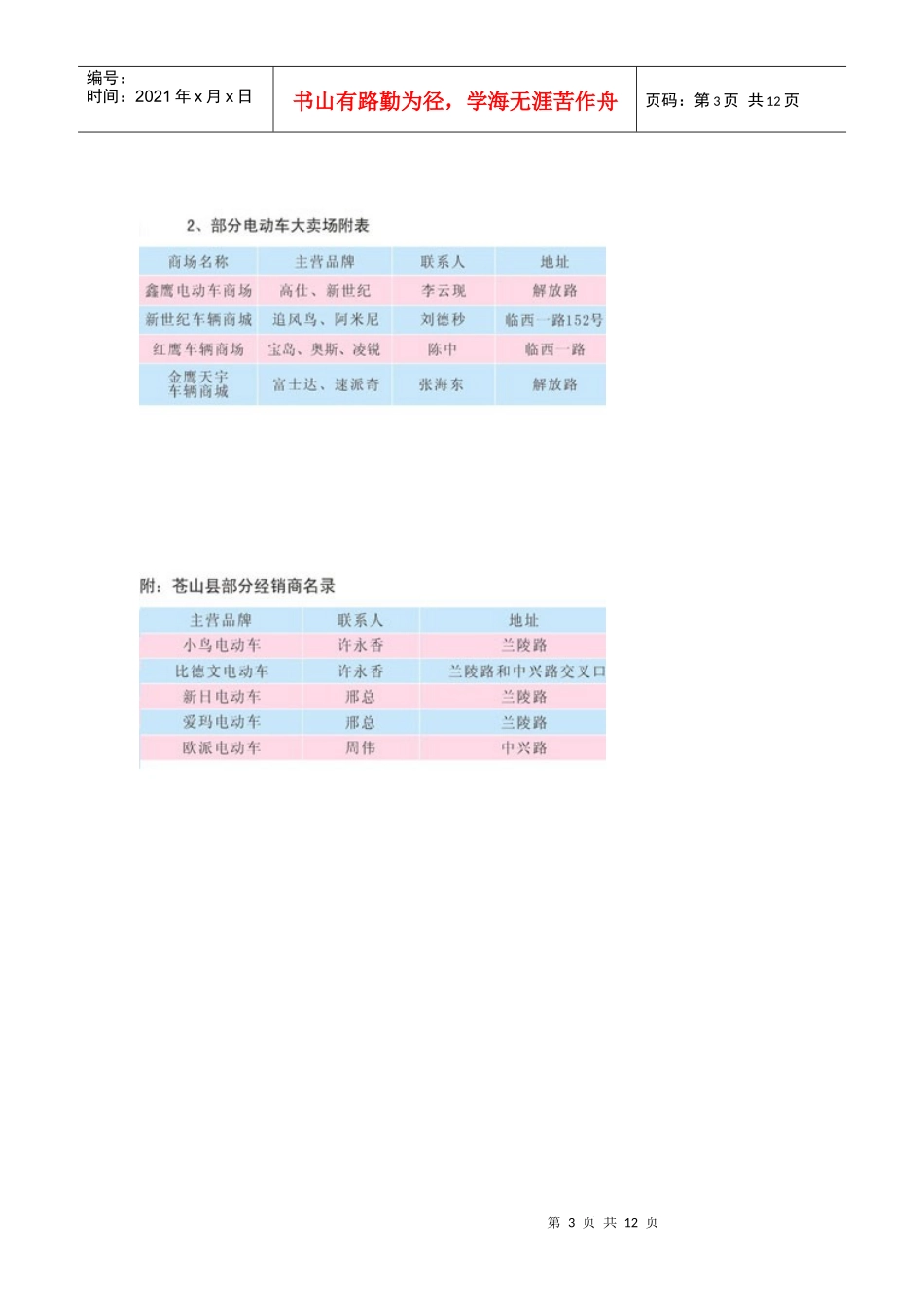 临沂电动车市场年度调研报告_第3页