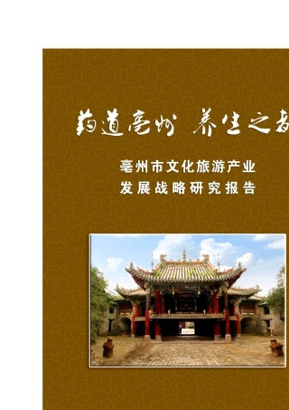 亳州市文化旅游产业发展战略研究报告