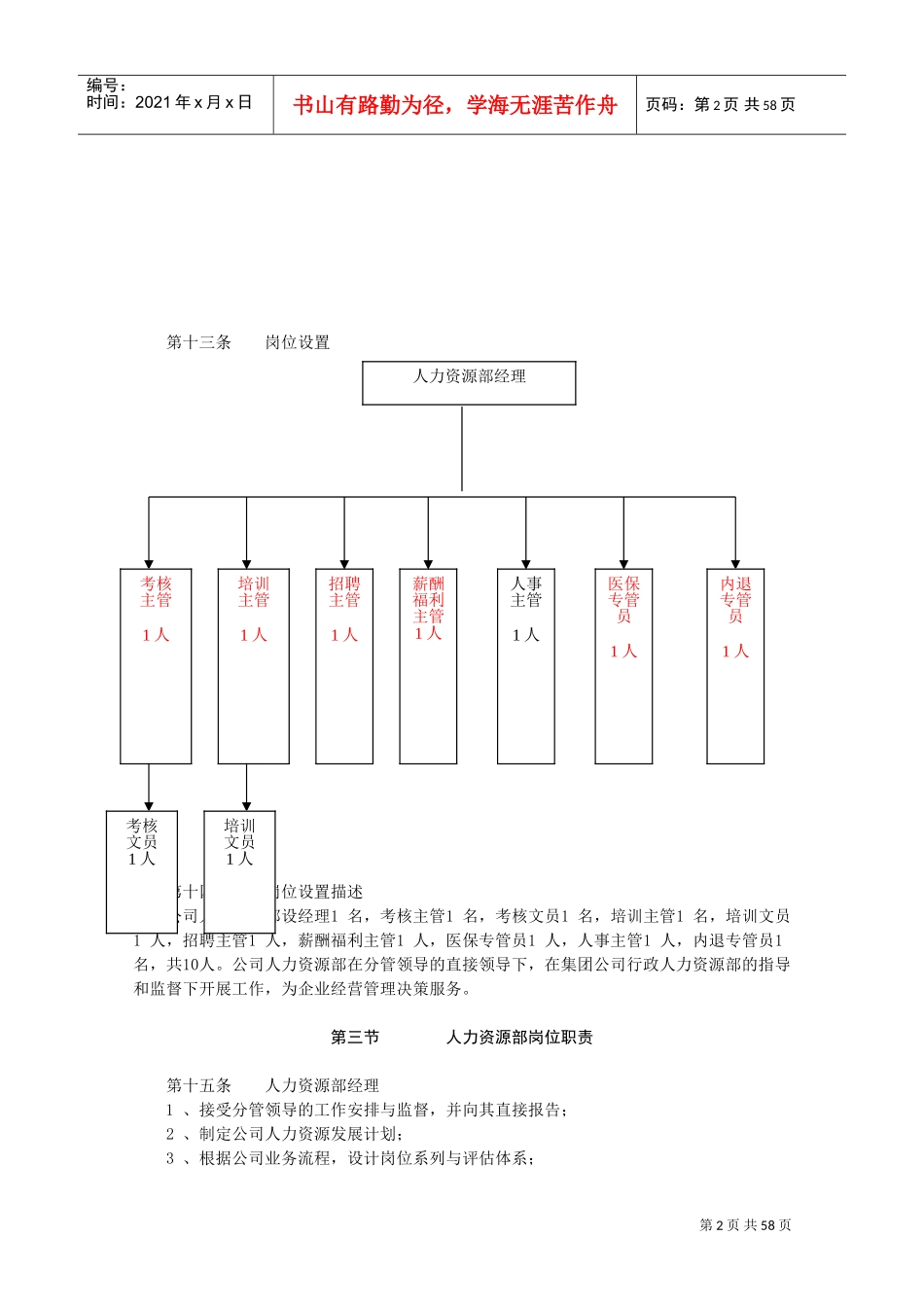 人力资源开发与管理制度汇编_第2页