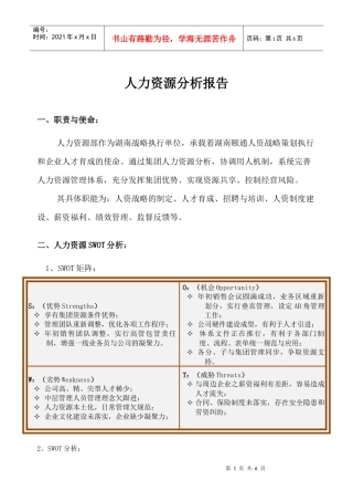 人力资源分析报告(2月)