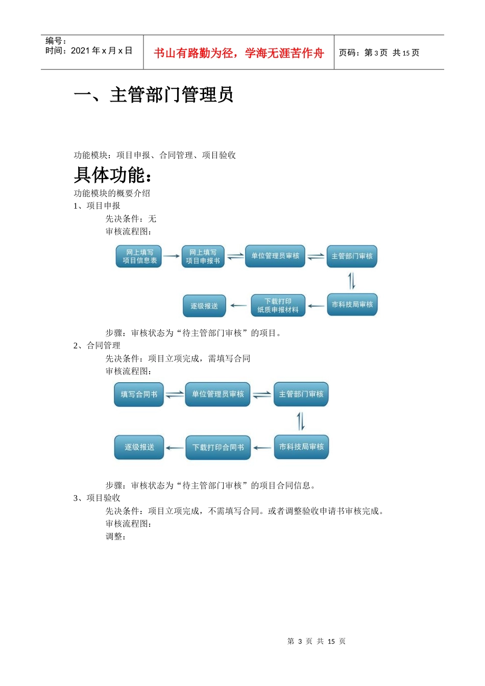 主管部门管理员用户手册-苏州市科技局计划项目管理系统-首_第3页