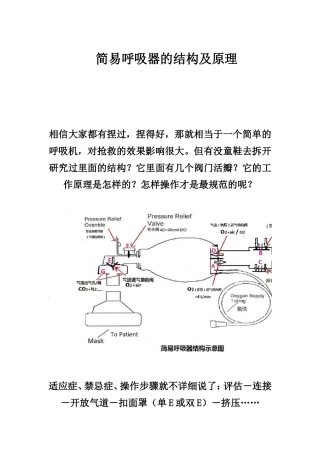 简易呼吸器的结构及原理