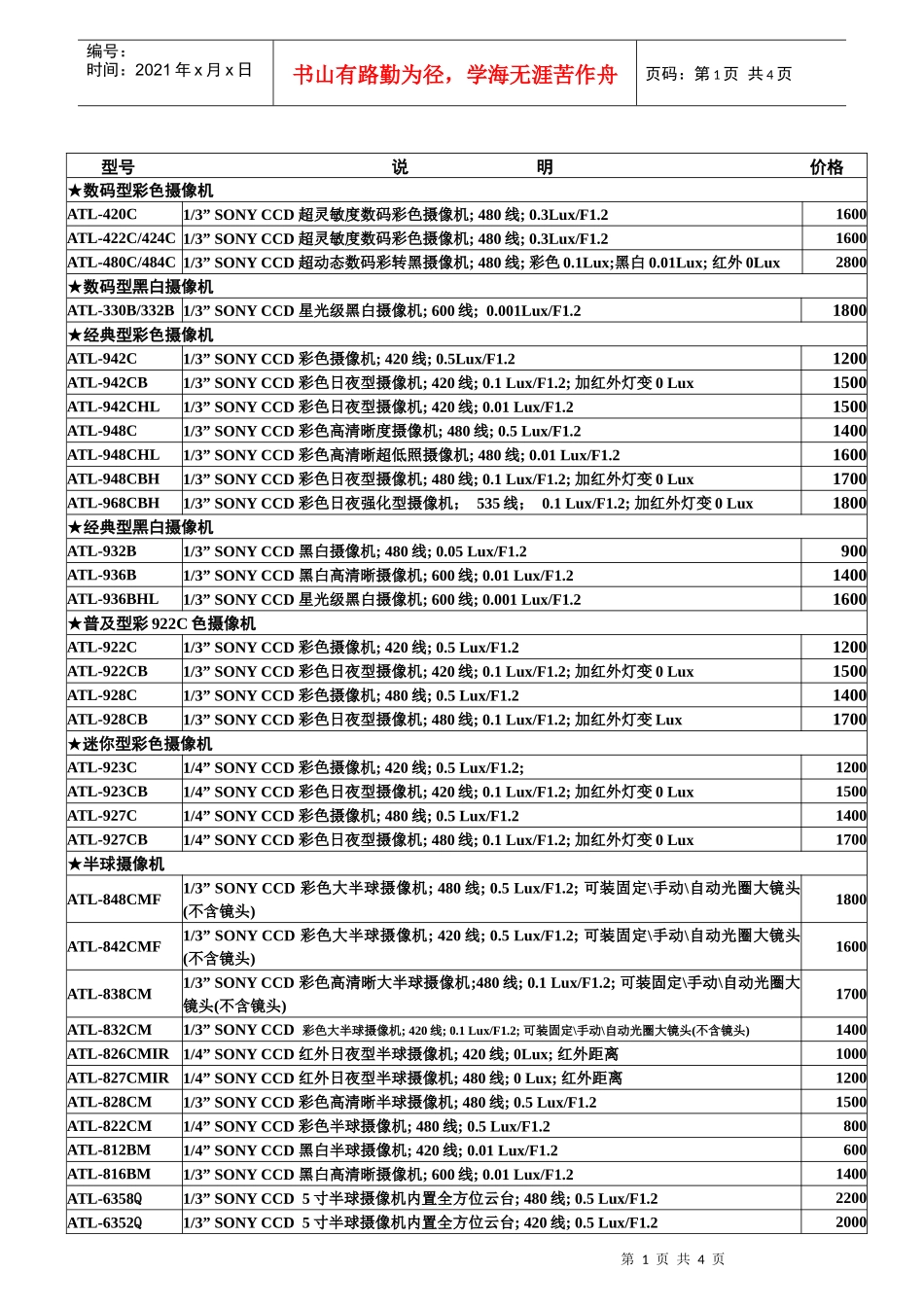 产品报价-南京敬业科技有限公司_第1页