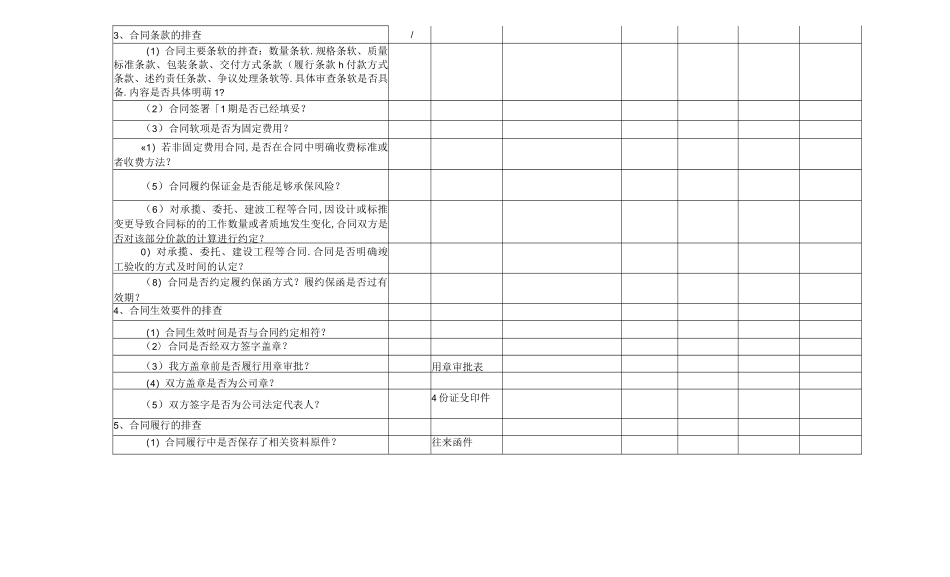 企业合同风险排查表_第2页