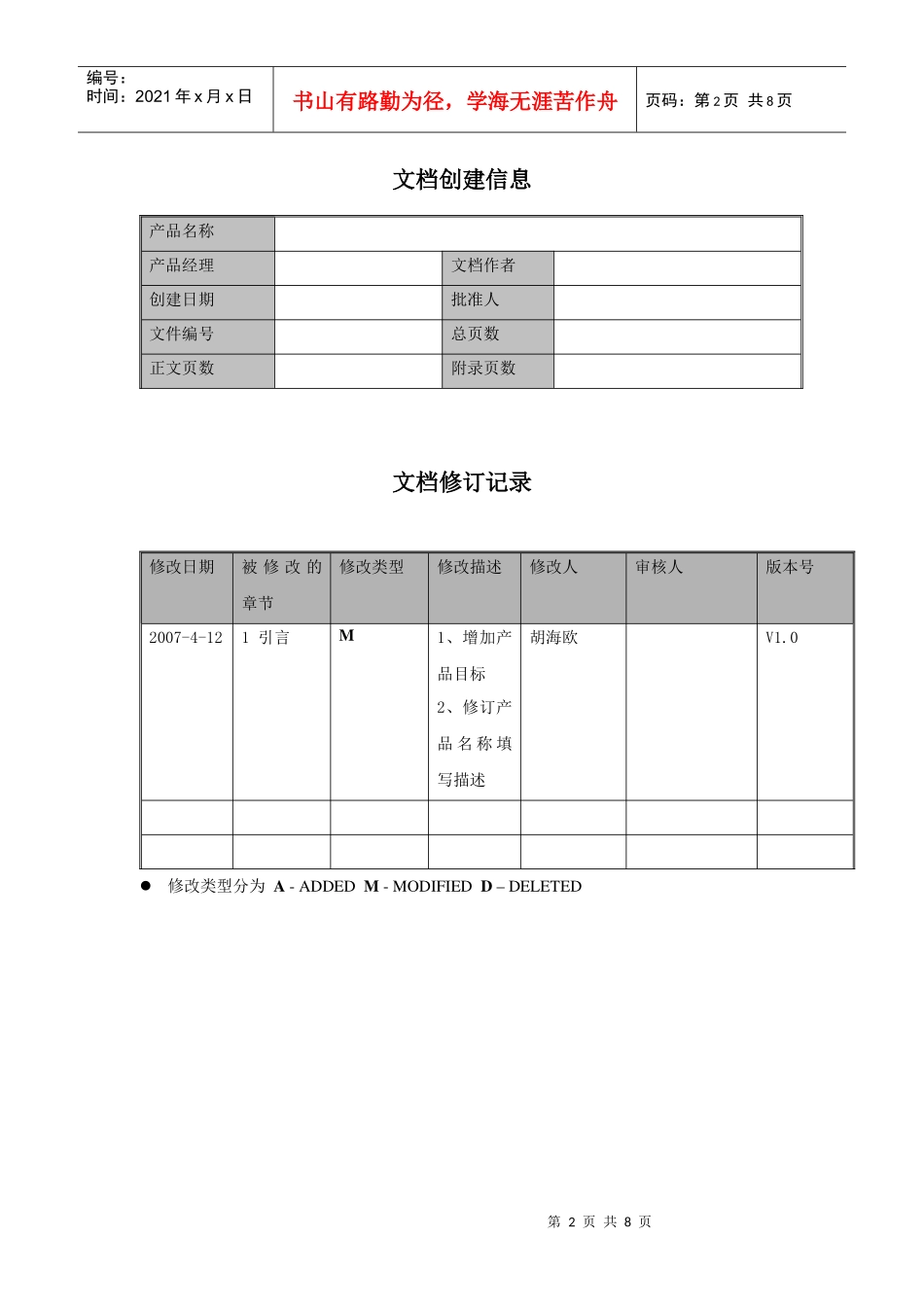 产品总体方案模版XXXX-012-A_第2页
