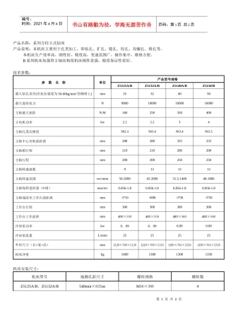 产品名称系列方柱立式钻床