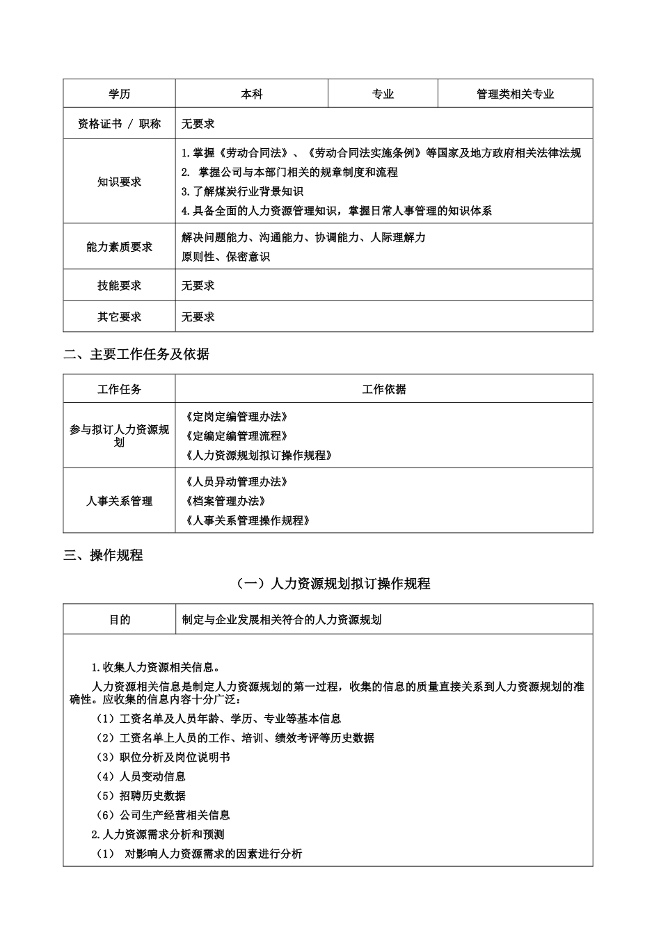 人力资源中心各岗位操作规程及流程_第2页