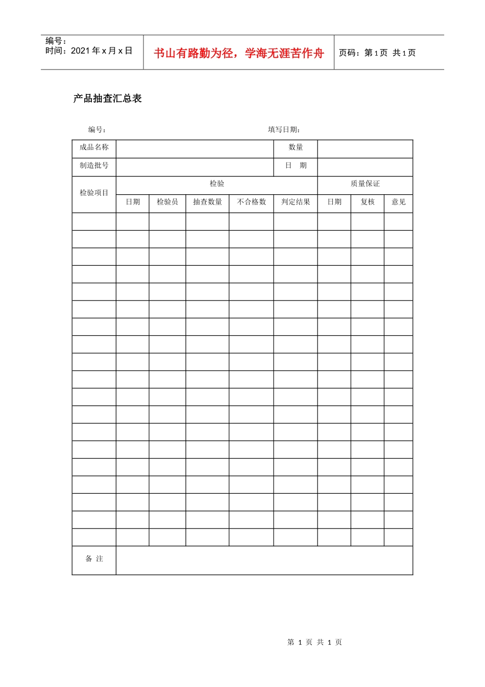 产品抽查汇总表_第1页
