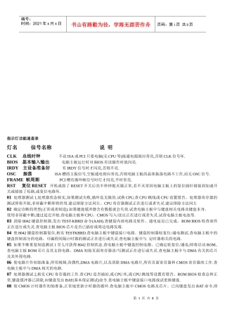 主板诊断卡的速查表