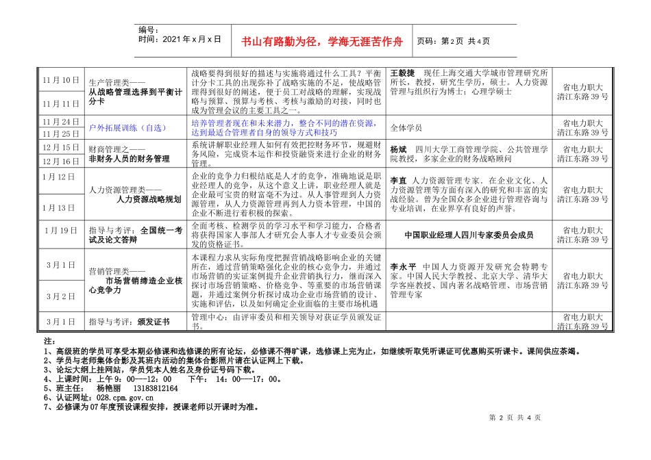 中国职业经理人四川第一期高级资格认证研修班_第2页
