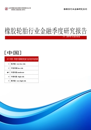 中国橡胶轮胎行业金融季度研究报告(X年第四季度)