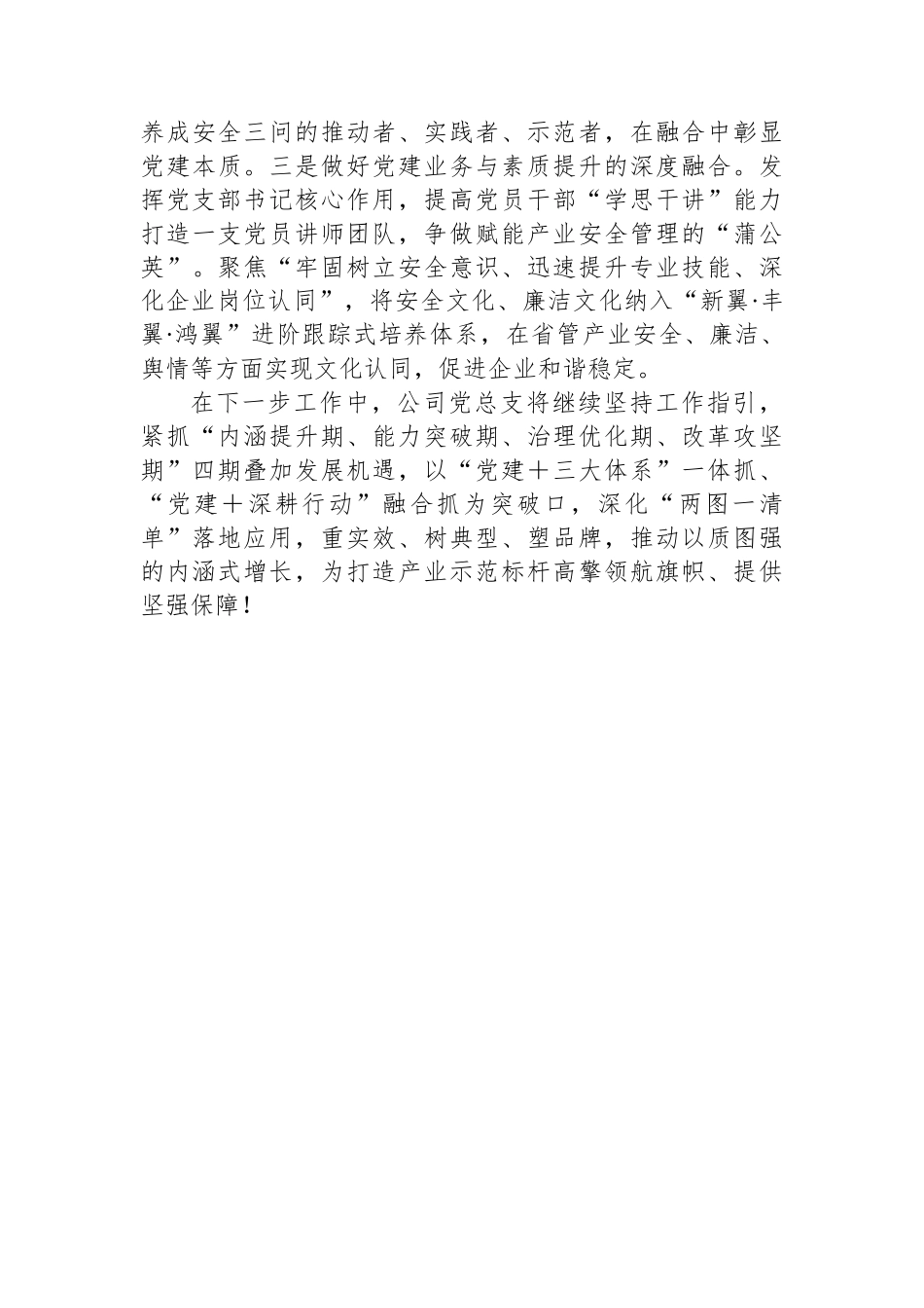 国有企业“党建+安全”工作经验汇报_第3页