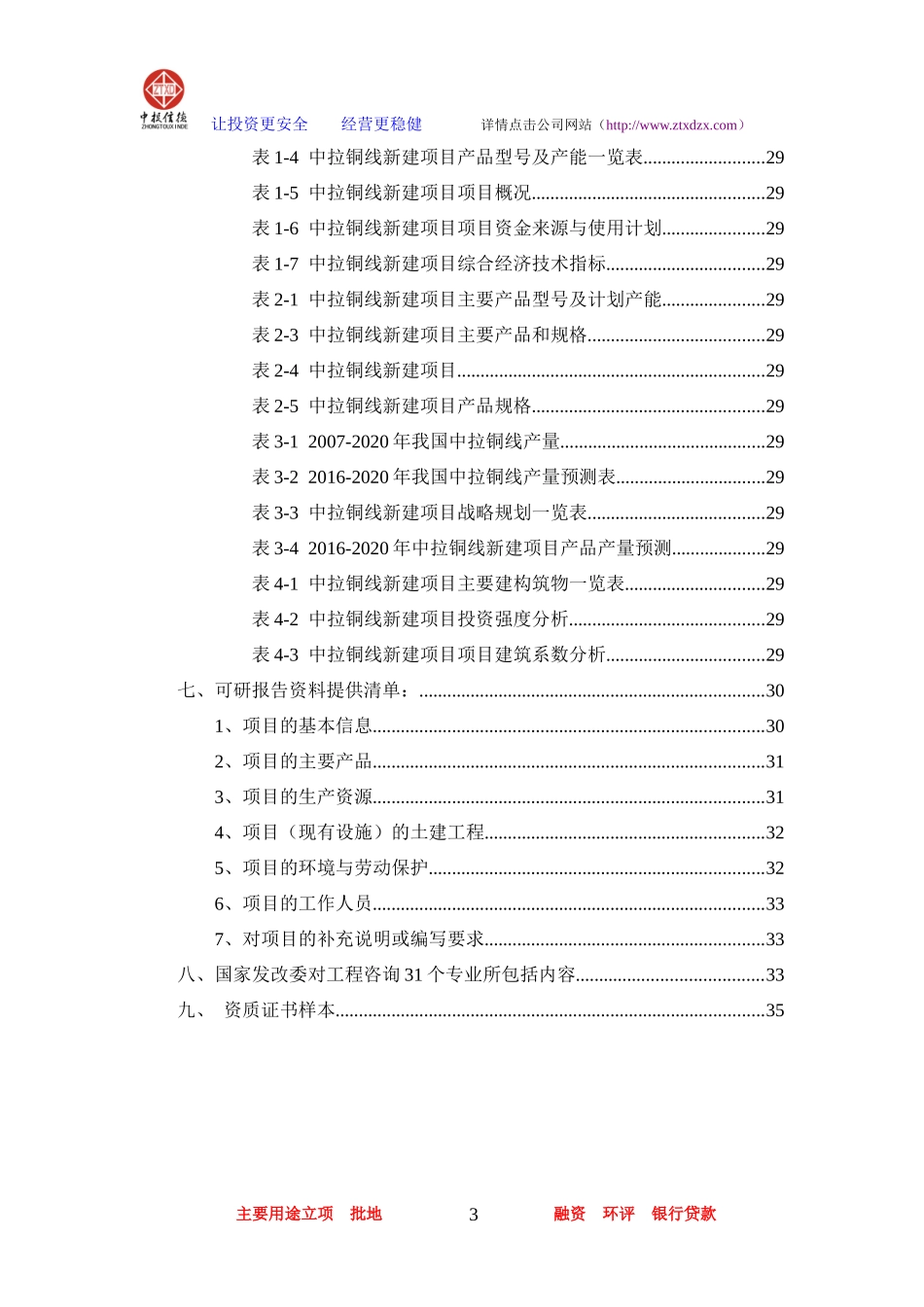 中拉铜线项目可行性研究报告_第3页