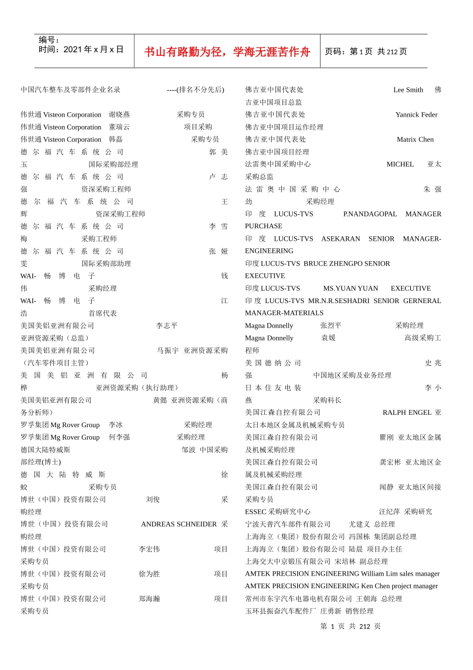 中国汽车零部件企业_第1页