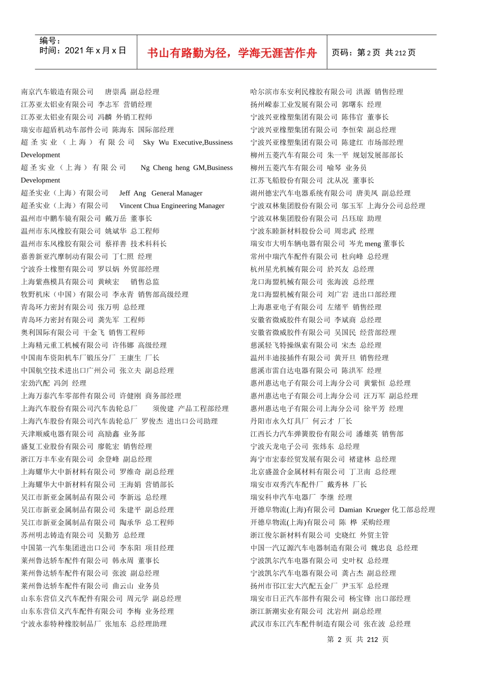 中国汽车零部件企业_第2页