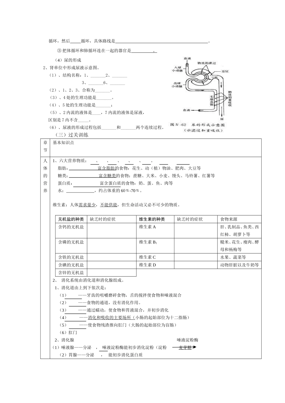 生物圈中的人复习教学设计（第四单元第二至第五章）_第2页