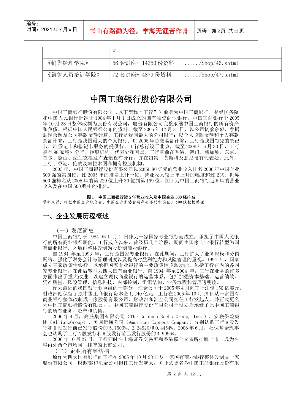 中国某银行股份有限公司介绍_第2页