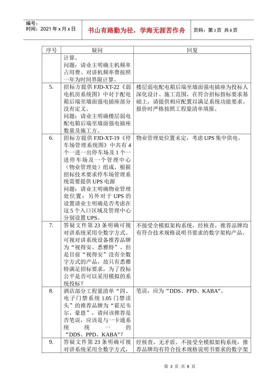 中心弱电系统工程澄清更正以及变更投标截止和开标谈判_第3页