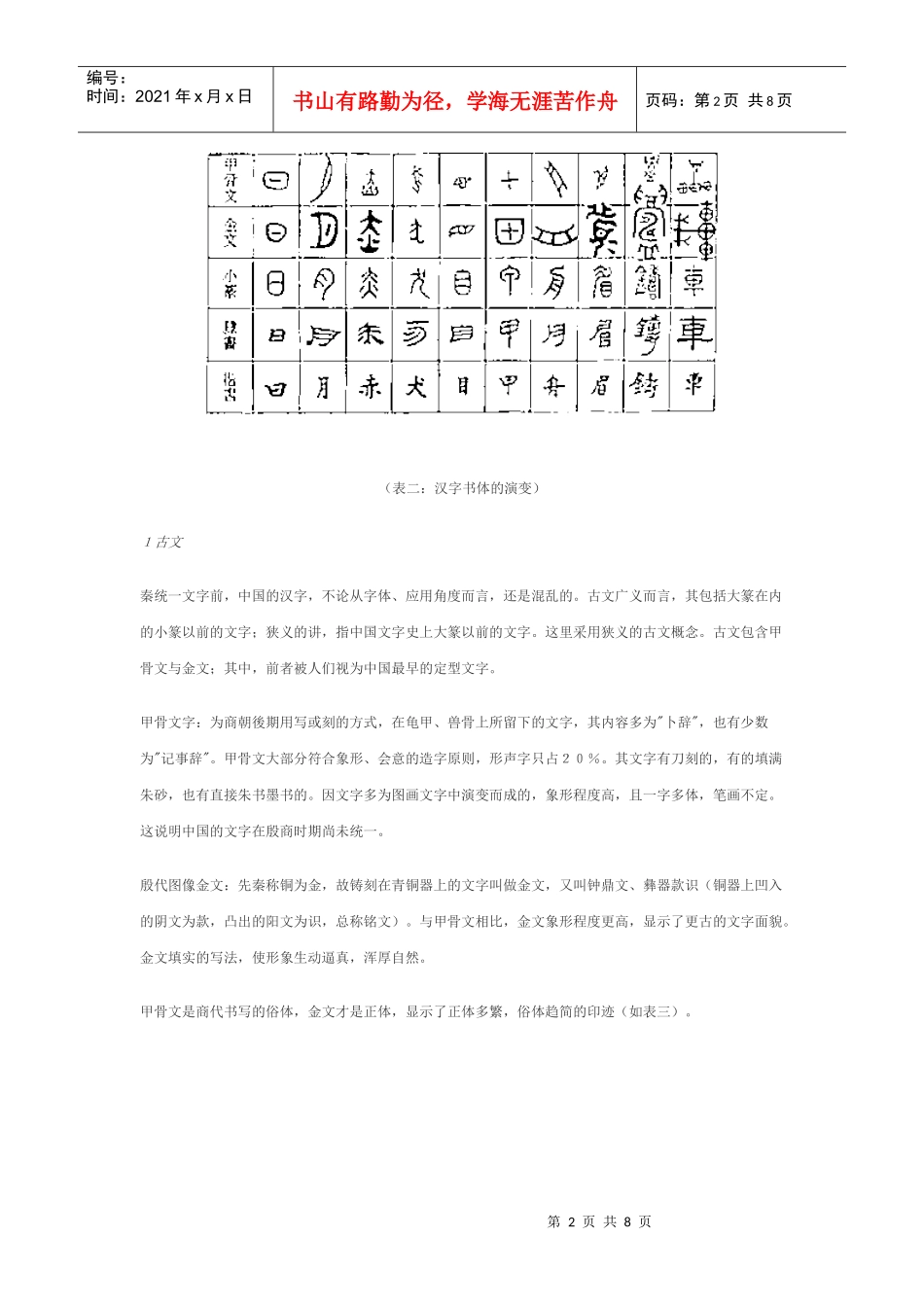 中国文字的演变与发展_第2页