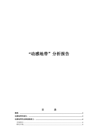 中国移动“动感地带”分析报告