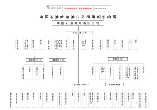 中国石油吐哈油田公司组织机构图