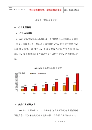 中国财产保险行业分析(1)