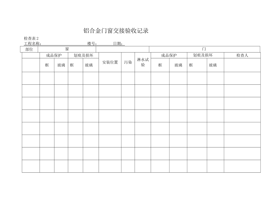 万科地产全装修检查验收表格_第2页