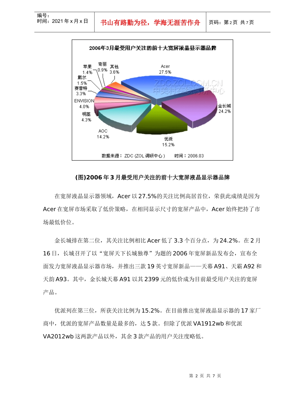 中国宽屏液晶显示器关注调查报告_第2页